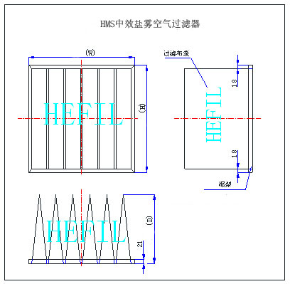 HMS中效鹽霧空氣過濾器框體結(jié)構(gòu) HMS中效鹽霧空氣過濾器框體結(jié)構(gòu)